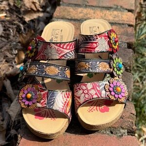 Spring Step Floral Multicolor Sandals